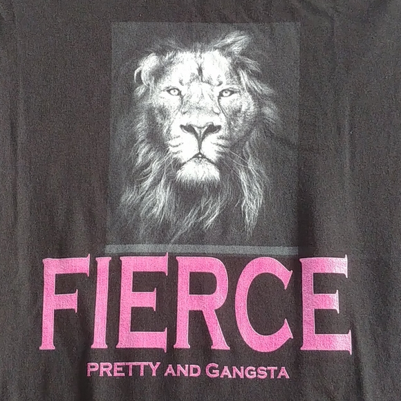 Pretty and Gangsta Tops - Fierce Black T-shirt